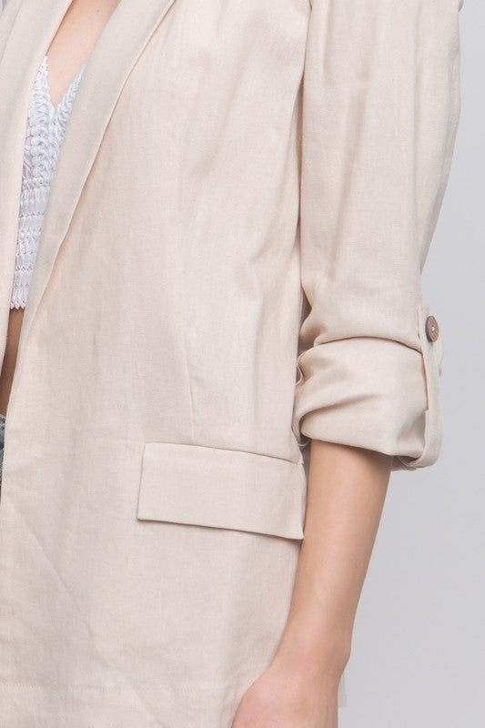 Classic Linen Blend Blazer