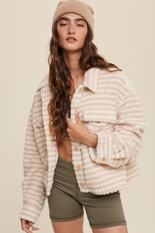 Daisy Plaid Fleece Shacket