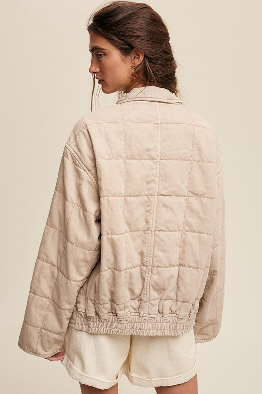 Morgan Quilted Denim Jacket