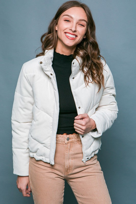 Allie Corduroy Puffer Jacket