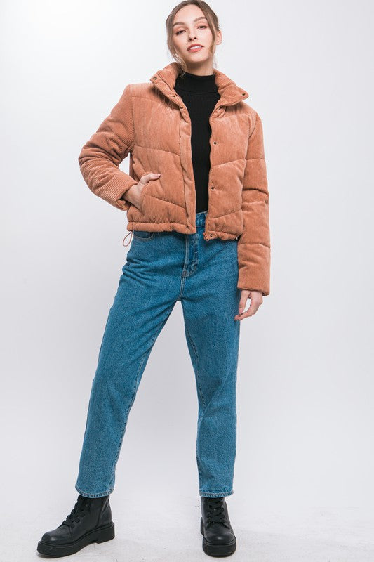 Allie Corduroy Puffer Jacket