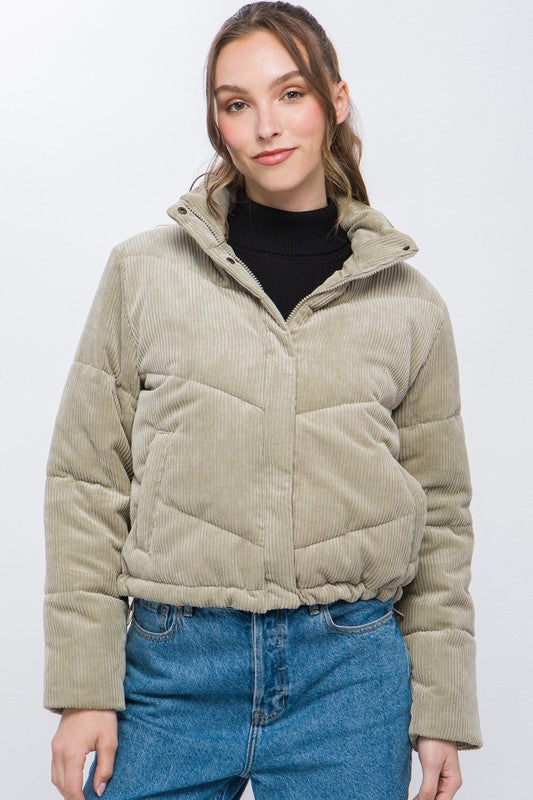 Allie Corduroy Puffer Jacket