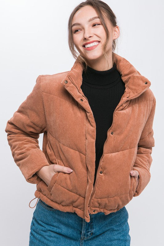 Allie Corduroy Puffer Jacket