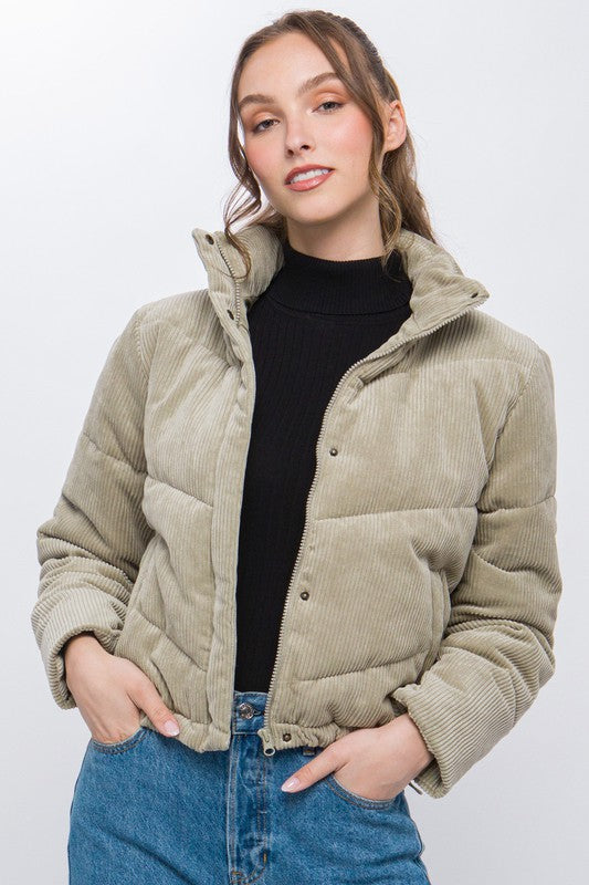 Allie Corduroy Puffer Jacket