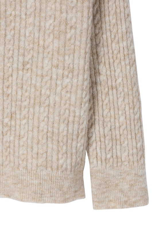 WEDNESDAY Oversized Cable Knit Sweater