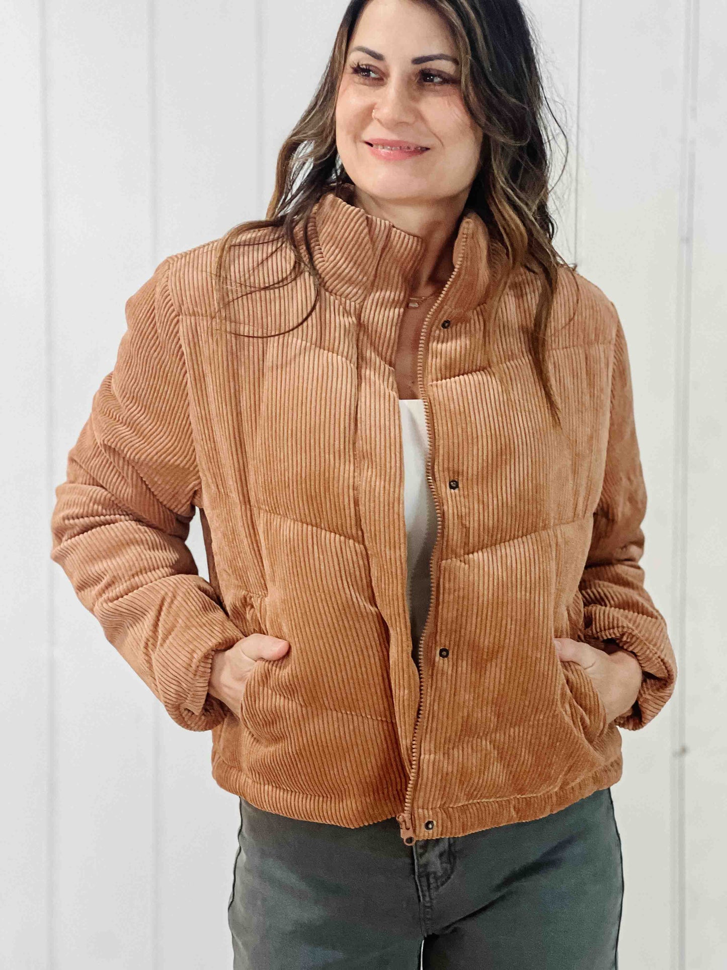 Allie Corduroy Puffer Jacket