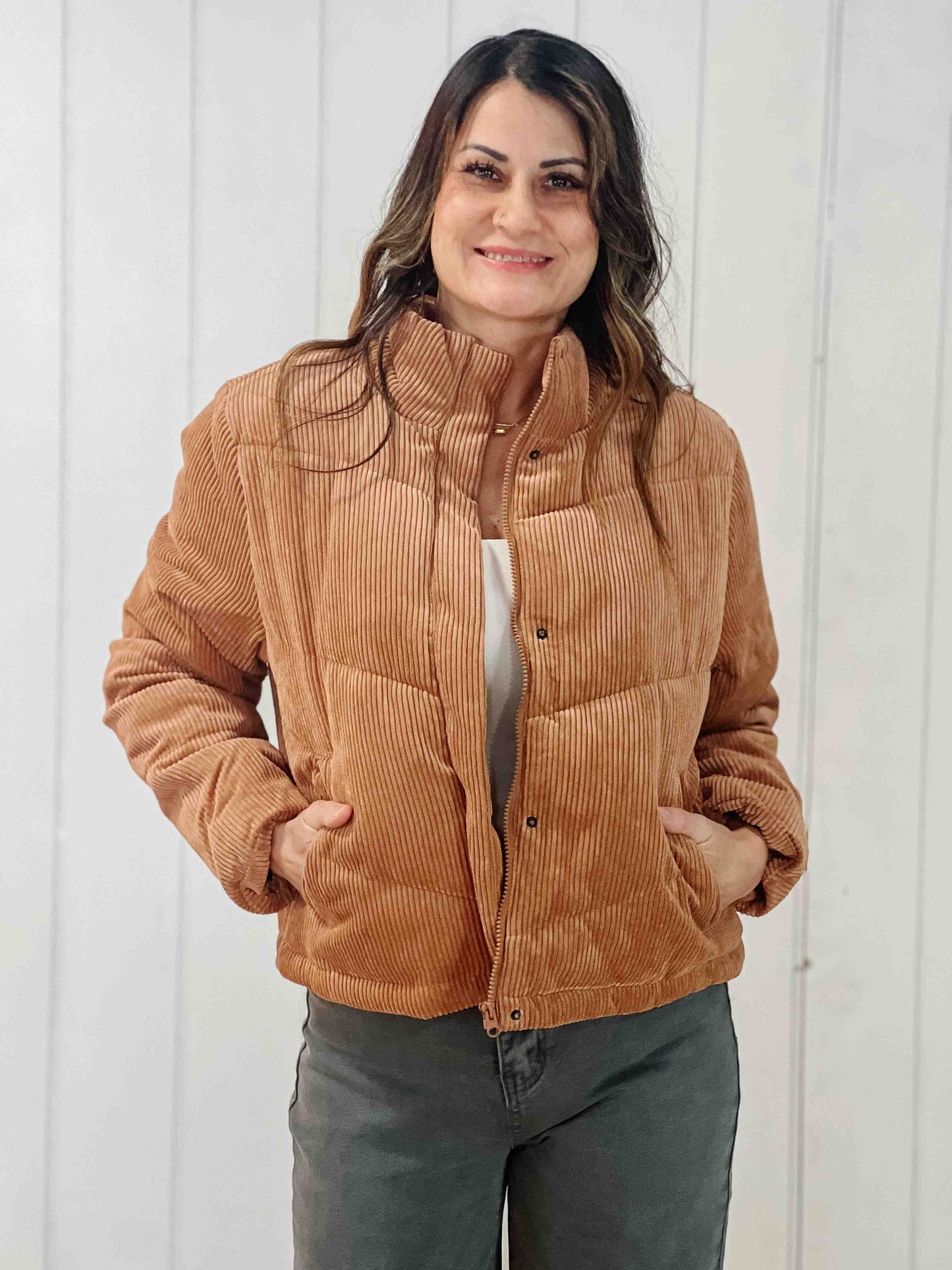 Allie Corduroy Puffer Jacket