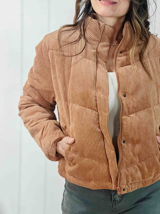 Allie Corduroy Puffer Jacket