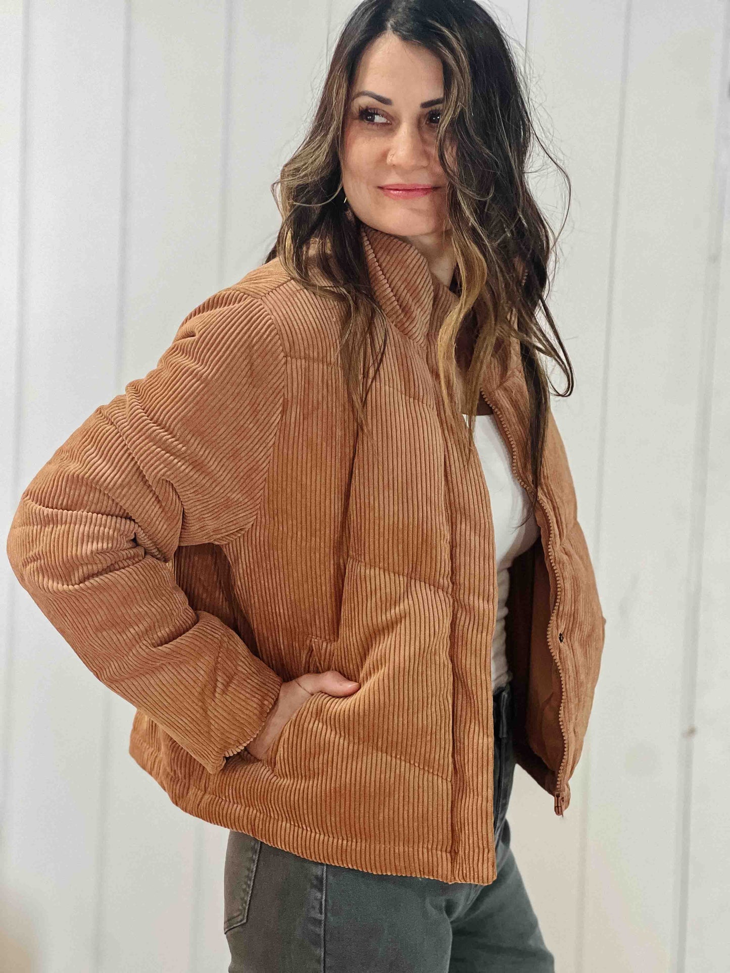 Allie Corduroy Puffer Jacket