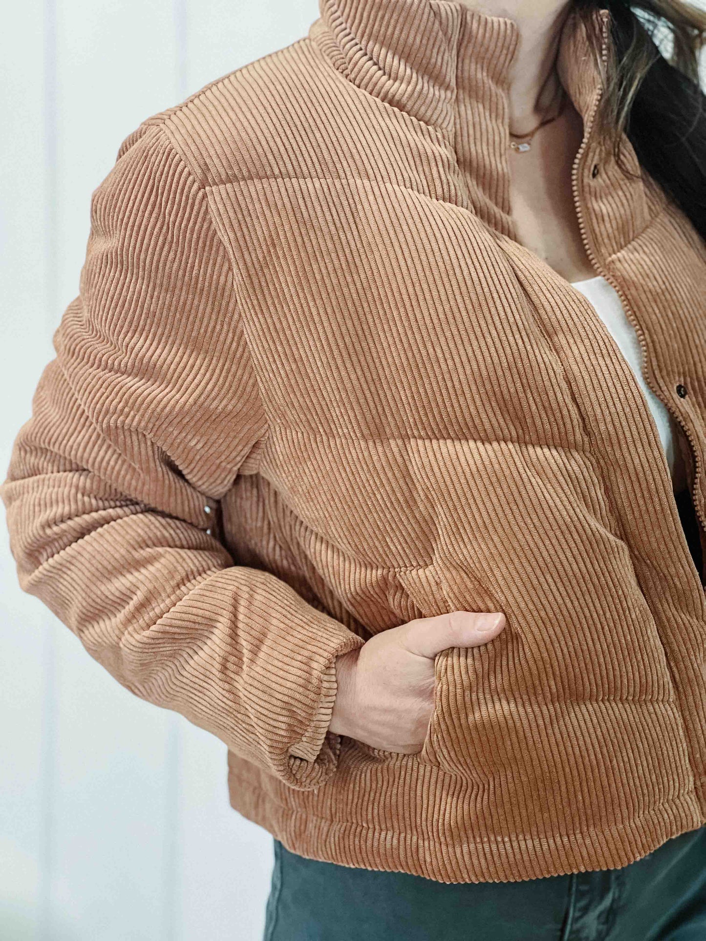 Allie Corduroy Puffer Jacket