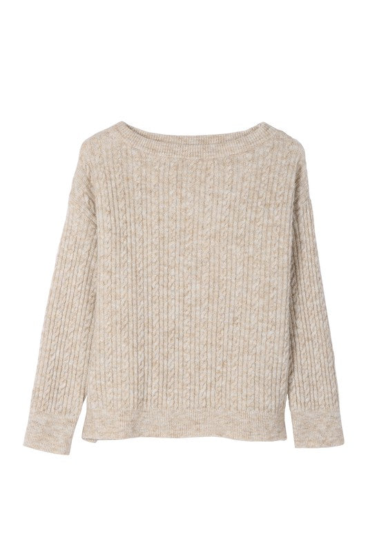 WEDNESDAY Oversized Cable Knit Sweater