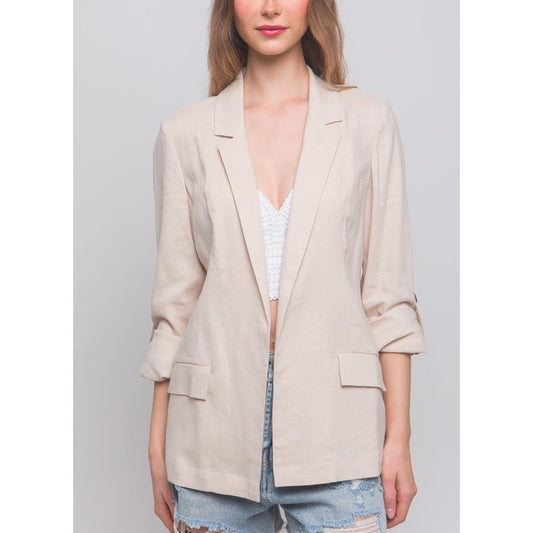 Classic Linen Blend Blazer